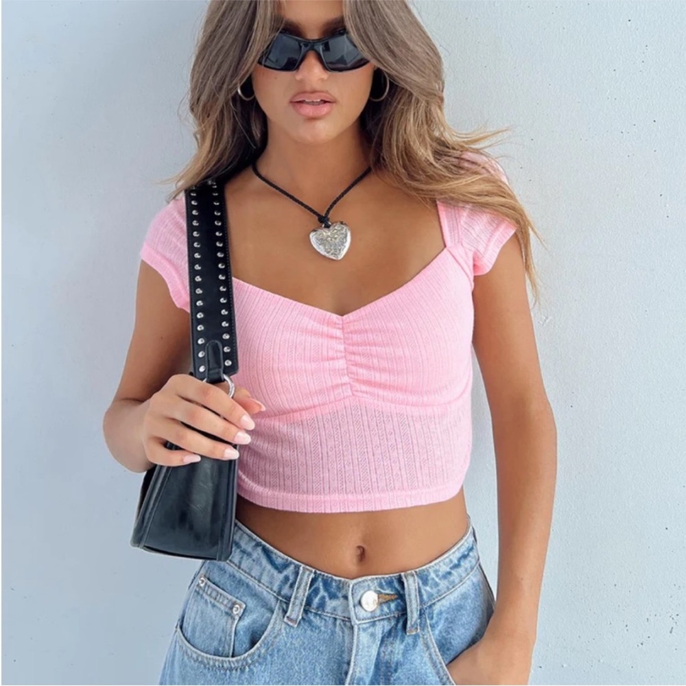 Princess Polly Pink Kimura Top - US 2